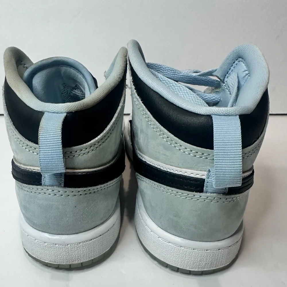 Kids Jordan 1 Blue and White Sneakers